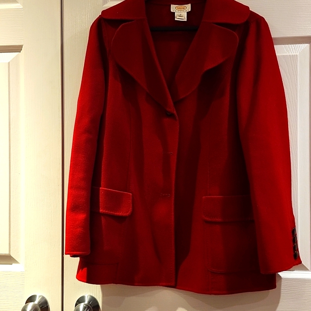 Talbots coats crazy double face wool in tailored silhouette with flap pockets